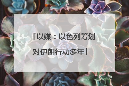 以媒：以色列筹划对伊朗行动多年