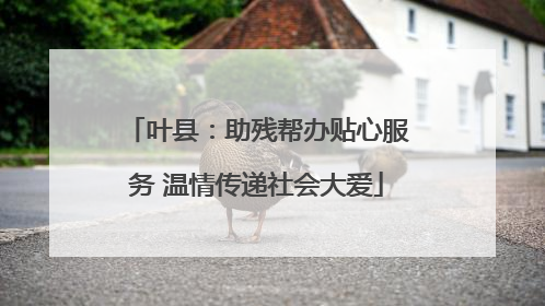 叶县：助残帮办贴心服务 温情传递社会大爱