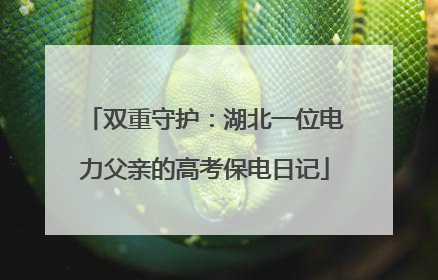 双重守护：湖北一位电力父亲的高考保电日记