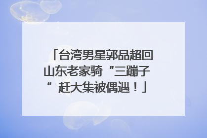 台湾男星郭品超回山东老家骑“三蹦子”赶大集被偶遇！