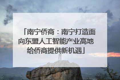 南宁侨商：南宁打造面向东盟人工智能产业高地给侨商提供新机遇