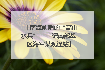 南海前哨的“高山水兵”——记南部战区海军某观通站