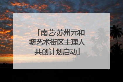 南艺·苏州元和塘艺术街区主理人共创计划启动