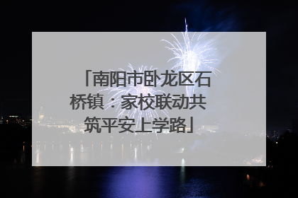 南阳市卧龙区石桥镇：家校联动共筑平安上学路