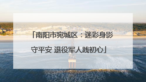 南阳市宛城区：迷彩身影守平安 退役军人践初心