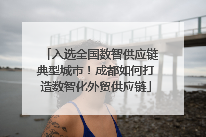 入选全国数智供应链典型城市！成都如何打造数智化外贸供应链