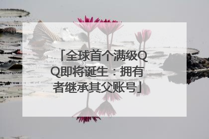 全球首个满级QQ即将诞生：拥有者继承其父账号