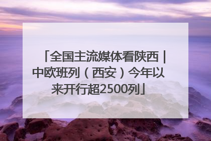 全国主流媒体看陕西｜中欧班列（西安）今年以来开行超2500列
