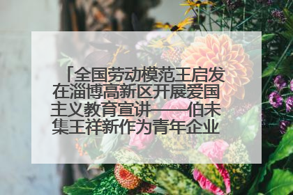 全国劳动模范王启发在淄博高新区开展爱国主义教育宣讲——伯未集王祥新作为青年企业家代表作主题演讲