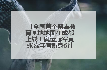 全国首个禁毒教育基地地图在成都上线！奥运冠军黄张嘉洋有新身份