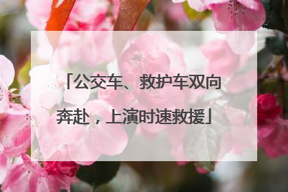公交车、救护车双向奔赴，上演时速救援