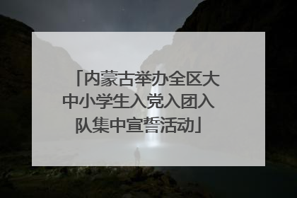 内蒙古举办全区大中小学生入党入团入队集中宣誓活动