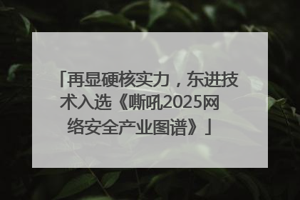 再显硬核实力，东进技术入选《嘶吼2025网络安全产业图谱》
