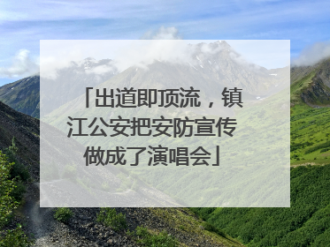 出道即顶流，镇江公安把安防宣传做成了演唱会