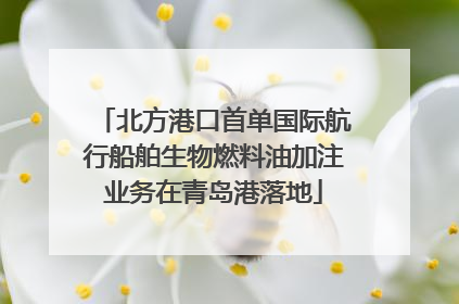 北方港口首单国际航行船舶生物燃料油加注业务在青岛港落地