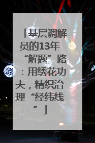 基层调解员的13年“解题”路：用绣花功夫，精织治理“经纬线”