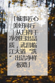 城事匠心 美好同行｜从扫得干净到扫出品质，武昌临江大道“洗”出洁净样板路