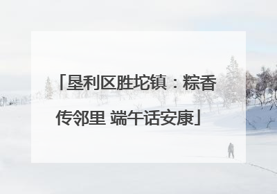 垦利区胜坨镇：粽香传邻里 端午话安康