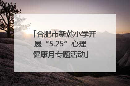 合肥市新麓小学开展“5.25”心理健康月专题活动
