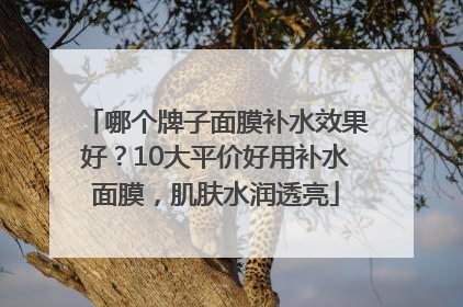 哪个牌子面膜补水效果好？10大平价好用补水面膜，肌肤水润透亮