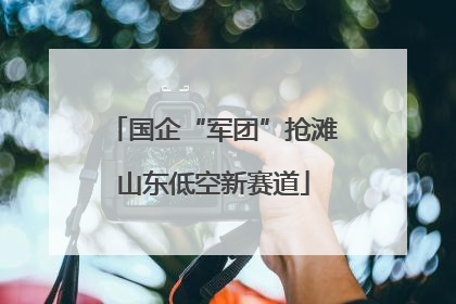国企“军团”抢滩山东低空新赛道
