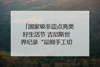 国家级非遗点亮美好生活节 吉尼斯世界纪录“最细手工切面”邀您来品！｜美好生活有“盐”味