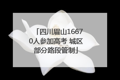 四川眉山16670人参加高考 城区部分路段管制