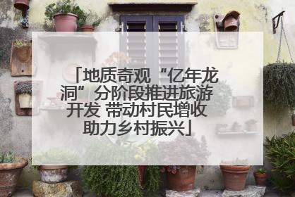 地质奇观“亿年龙洞”分阶段推进旅游开发 带动村民增收助力乡村振兴