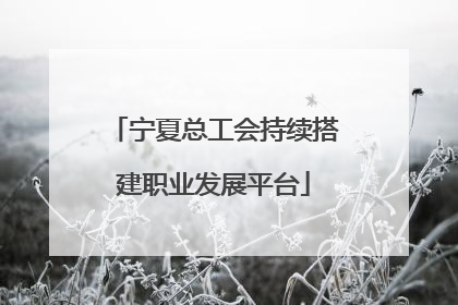 宁夏总工会持续搭建职业发展平台
