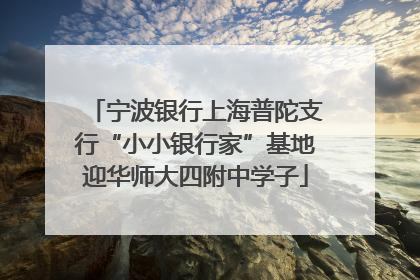 宁波银行上海普陀支行“小小银行家”基地迎华师大四附中学子