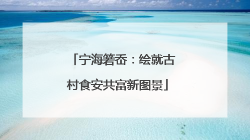 宁海箬岙：绘就古村食安共富新图景