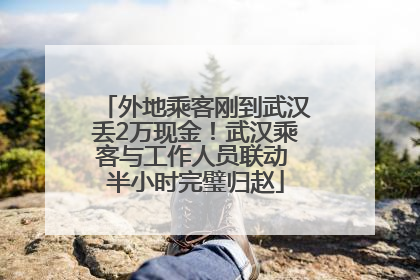 外地乘客刚到武汉丢2万现金！武汉乘客与工作人员联动 半小时完璧归赵