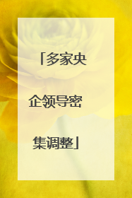 多家央企领导密集调整
