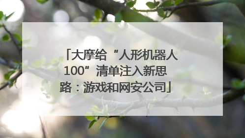 大摩给“人形机器人100”清单注入新思路：游戏和网安公司