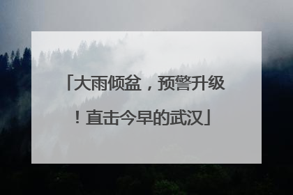 大雨倾盆，预警升级！直击今早的武汉