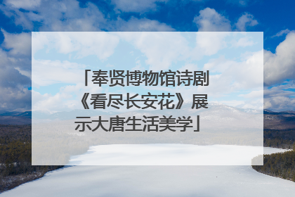 奉贤博物馆诗剧《看尽长安花》展示大唐生活美学