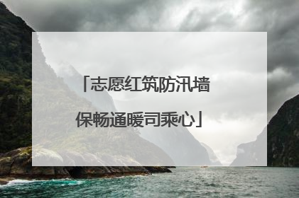 志愿红筑防汛墙 保畅通暖司乘心