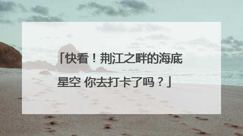 快看！荆江之畔的海底星空 你去打卡了吗？