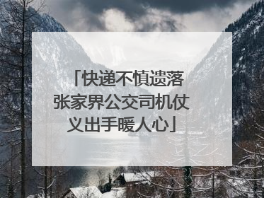 快递不慎遗落 张家界公交司机仗义出手暖人心