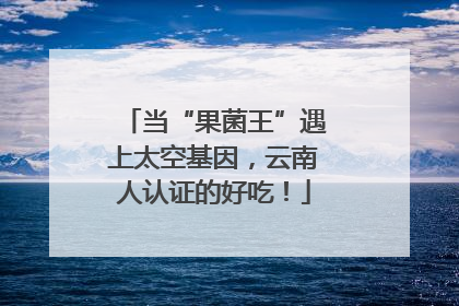 当“果菌王”遇上太空基因，云南人认证的好吃！