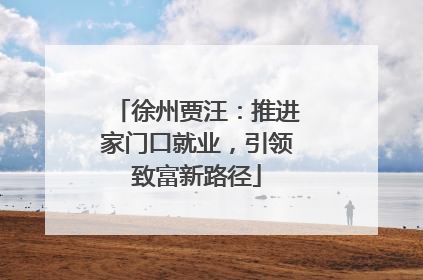 徐州贾汪：推进家门口就业，引领致富新路径