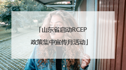 山东省启动RCEP政策集中宣传月活动