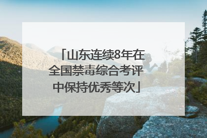 山东连续8年在全国禁毒综合考评中保持优秀等次