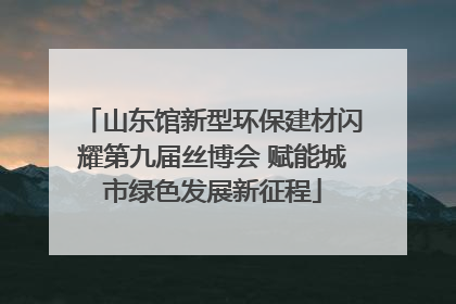 山东馆新型环保建材闪耀第九届丝博会 赋能城市绿色发展新征程
