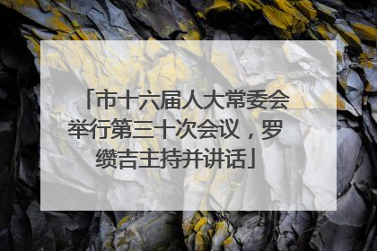 市十六届人大常委会举行第三十次会议，罗缵吉主持并讲话