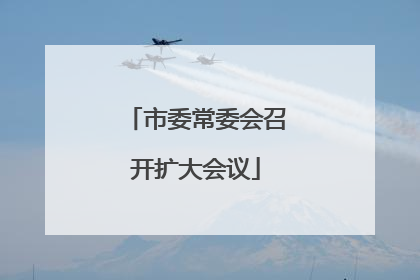 市委常委会召开扩大会议