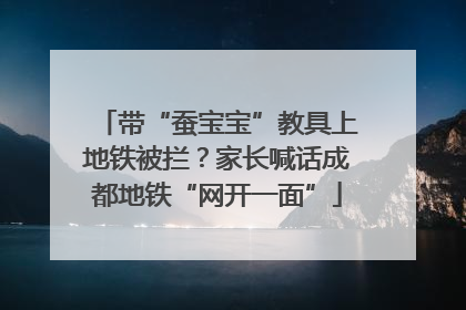 带“蚕宝宝”教具上地铁被拦？家长喊话成都地铁“网开一面”