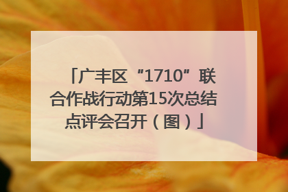 广丰区“1710”联合作战行动第15次总结点评会召开（图）