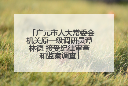 广元市人大常委会机关原一级调研员谭林德 接受纪律审查和监察调查
