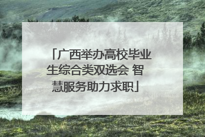 广西举办高校毕业生综合类双选会 智慧服务助力求职